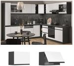 Vicco H&auml;ngeschrank flach K&uuml;chenschrank K&uuml;chenm&ouml;bel R-Line J-Shape Anthrazit Wei&szlig;