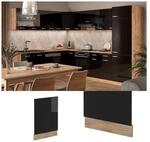 Vicco Geschirrsp&uuml;lerblende K&uuml;chenm&ouml;bel R-Line Solid Eiche Schwarz 45 cm...