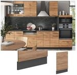 Vicco Geschirrsp&uuml;lerblende K&uuml;chenschrank K&uuml;chenm&ouml;bel Fame-Line Anthrazit Eiche