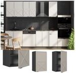 Vicco H&auml;ngeschrank Fame-Line Anthrazit Grau-Beige gerahmt 45 cm