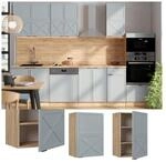 Vicco H&auml;ngeschrank Fame-Line Eiche Hellblau-Grau gerahmt 50 cm