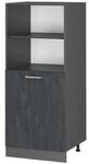 Vicco Vorratsschrank R-Line Schwarz Beton Anthrazit 60 cm gro&szlig;e T&uuml;r