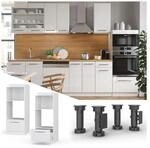 Vicco Mikrowellenumbauschrank K&uuml;chenschrank K&uuml;chenm&ouml;bel Fame-Line Wei&szlig; 60 cm