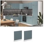 Vicco Geschirrsp&uuml;lerblende K&uuml;chenm&ouml;bel R-Line Solid Wei&szlig; Blau Grau 60 cm modern