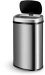 Juskys Automatik M&uuml;lleimer mit Sensor 60L - Abfalleimer mit elektrischem Deckel