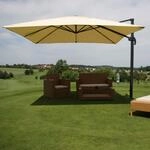 Ampelschirm MCW-A96, Gastronomie Sonnenschirm, 3x3m (&Oslash;4,24m) Polyester/Alu 23kg ~