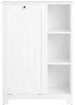 SoBuy Badezimmerschrank mit einer T&uuml;r Wei&szlig; 60x38x85cm Funktional