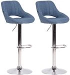 CLP Barhocker 2er Set h&ouml;henverstellbar mit Lehne Milet, Barst&uuml;hle gepolstert