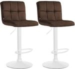 CLP Barhocker 2er Set h&ouml;henverstellbar mit Lehne Peru, Barst&uuml;hle gepolstert