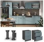 Vicco Schubladenunterschrank K&uuml;chenschrank R-Line Solid Anthrazit Blau Grau 60 cm