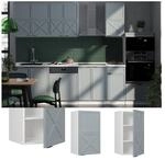 Vicco H&auml;ngeschrank Fame-Line Wei&szlig; Hellblau-Grau gerahmt 40 cm