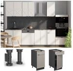 Vicco Schubunterschrank Fame-Line Anthrazit Grau-Beige gerahmt 40 cm mit