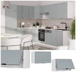 Vicco H&auml;ngeschrank Fame-Line Wei&szlig; Hellblau-Grau gerahmt 60 cm flach