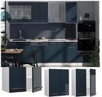 Vicco H&auml;ngeschrank Fame-Line Wei&szlig; Dunkelblau Hochglanz 60 cm