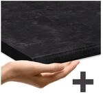 Vicco Schubunterschrank R-Line Schwarz Beton Anthrazit 60 cm mit Arbeitsplatte