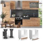 Vicco Herdumbauschrank K&uuml;chenschrank K&uuml;chenm&ouml;bel Fame-Line Wei&szlig; Eiche modern 60