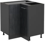 Vicco Eckunterschrank R-Line Schwarz Beton Anthrazit 87 cm ohne Arbeitsplatte