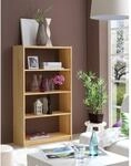 TiCAA Standregal B&uuml;cherregal Kiefer Natur H145cm