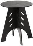 SoBuy Couchtisch mit Zapfenverbindungen Schwarz 46,5x46,5x54,5cm Industriell