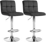 CLP Barhocker 2er Set h&ouml;henverstellbar mit Lehne Peru, Barst&uuml;hle gepolstert