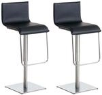 CLP 2er Set Barhocker mit Lehne Limon, Barst&uuml;hle mit Kunstlederbez&uuml;gen