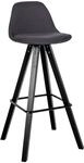 CLP Barhocker modern Corbin Square, gepolstert mit R&uuml;ckenlehne, Holzgestell Buche,