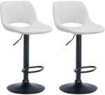 CLP 2er Set Barhocker Camden I Samt-Bezug