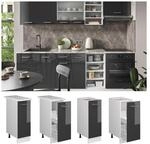 Vicco Apothekerunterschrank K&uuml;chenschrank K&uuml;chenzeile R-Line 30 cm Wei&szlig; Anthrazit