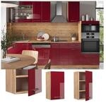 Vicco H&auml;ngeschrank K&uuml;chenschrank K&uuml;chenm&ouml;bel Fame-Line Eiche Rot Bordeaux modern