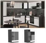 Vicco Glash&auml;ngeschrank K&uuml;chenschrank K&uuml;chenm&ouml;bel R-Line J-Shape Anthrazit Wei&szlig;