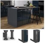 Vicco Regalinselunterschrank Fame-Line Anthrazit Dunkelblau Hochglanz 30 cm