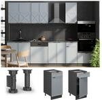 Vicco Schubunterschrank Fame-Line Anthrazit Hellblau-Grau gerahmt 40 cm ohne
