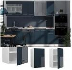 Vicco H&auml;ngeschrank Fame-Line Wei&szlig; Dunkelblau Hochglanz 45 cm