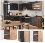 Vicco Eckh&auml;ngeschrank K&uuml;chenschrank K&uuml;chenm&ouml;bel Fame-Line Eiche Anthrazit modern