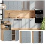 Vicco H&auml;ngeschrank Fame-Line Eiche Hellblau-Grau gerahmt 60 cm