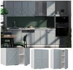 Vicco H&auml;ngeschrank Fame-Line Wei&szlig; Hellblau-Grau gerahmt 60 cm