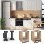 Vicco Herdumbauschrank Fame-Line Eiche Grau-Beige gerahmt 60 cm mit...