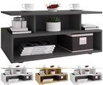VCM Holz Couchtisch Sofatisch mit ausreichend Stauraum Ma&szlig;e ca. H. 40 x B. 80 x