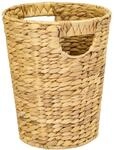 HMF Papierkorb B&uuml;ro, Aufbewahrungskorb geflochten aus Wasserhyazinthe, Rund, 25 cm