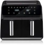 ALPINA Doppel-Hei&szlig;luftfritteuse Airfryer, 1700 Watt, 8 Liter, Schwarz