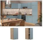 Vicco H&auml;ngeschrank K&uuml;chenschrank R-Line Solid Eiche Blau Grau 30 cm modern