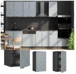 Vicco H&auml;ngeschrank Fame-Line Anthrazit Hellblau-Grau gerahmt 40 cm