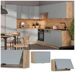 Vicco H&auml;ngeschrank Fame-Line Eiche Hellblau-Grau gerahmt 60 cm flach