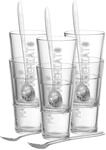 Ritzenhoff & Breker Latte Macchiato Gl&auml;ser + L&ouml;ffel Lena 350 ml 6er Set
