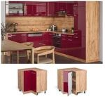 Vicco Eckunterschrank K&uuml;chenschrank K&uuml;chenzeile R-Line 87 cm Goldkraft Bordeaux
