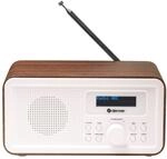 Denver DAB-30 DAB+/FM-Radio&ndash; Dual-Alarm-Wecker, Holz, wei&szlig;