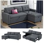 Vitalispa Ecksofa Campina Grau 226 x 161 cm L-Form