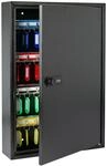 HMF 13664-02 Schl&uuml;sselschrank mit Zahlencode, Schl&uuml;sselkasten gro&szlig;, 64 Haken, 45 x