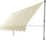 Juskys Klemmmarkise Kapstadt 350x120 cm - H&ouml;henverstellbar, ohne Bohren,