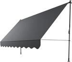 Juskys Klemmmarkise Kapstadt 350x120 cm - H&ouml;henverstellbar, ohne Bohren,